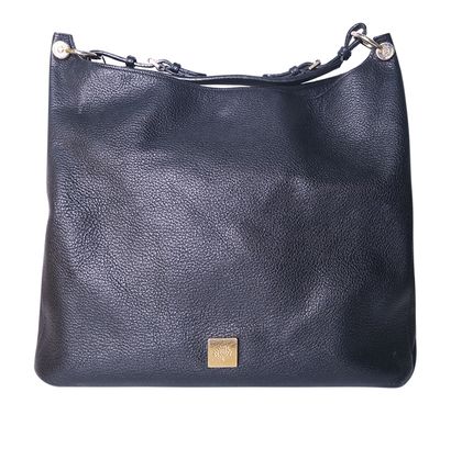 Freya Hobo Medium, &pound;295, Handbags, Black, Leather, Front view